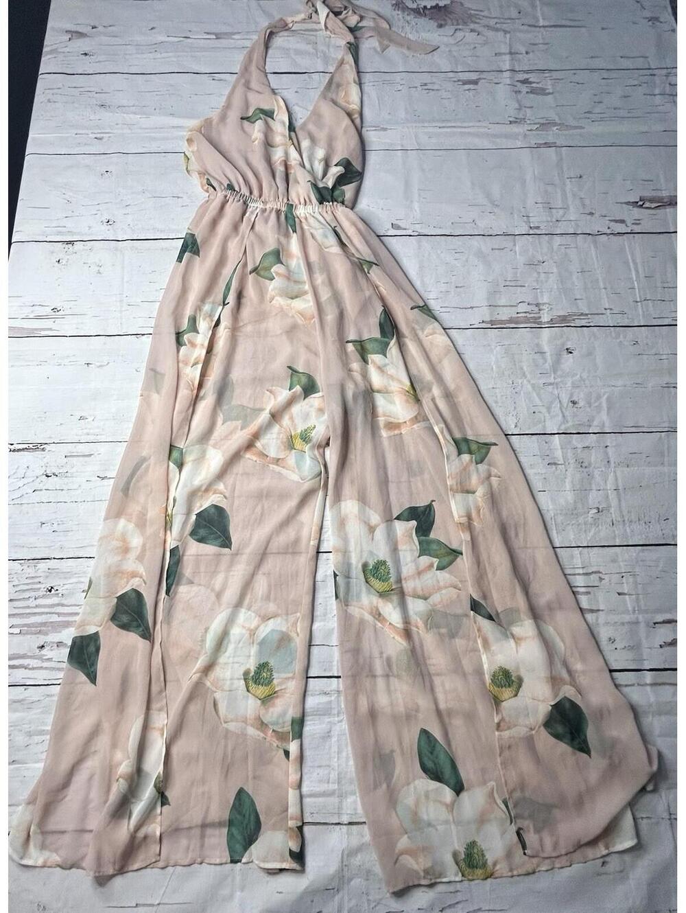 SHOW ME YOUR MUMU | Floral Halter Jumpsuit Size Small(B1)